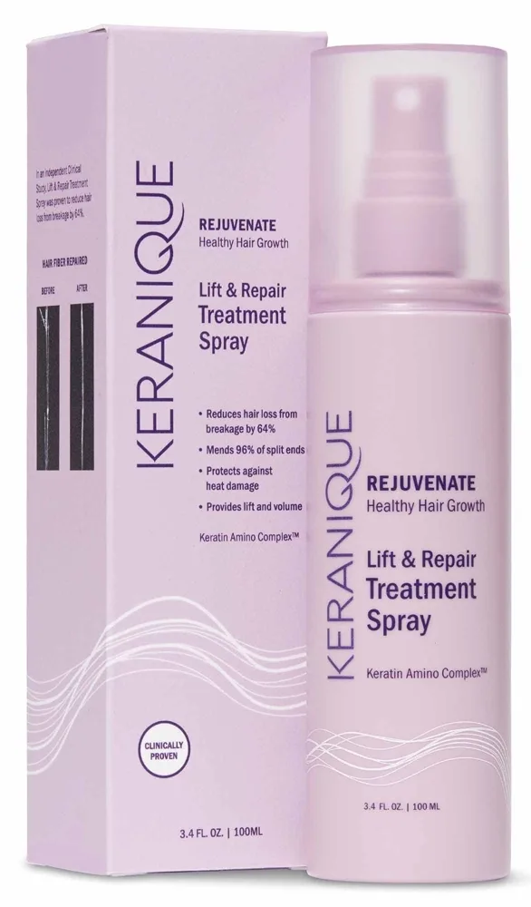 Keranique Lift & Repair Hair Treatment Spray — термоактивный спрей для объёма и восстановления волос с кератином, 100 мл