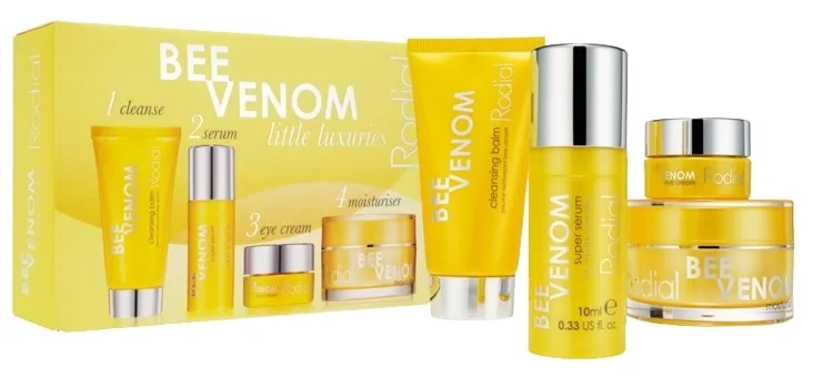 Набор Rodial Bee Venom очищающий бальзам 20 мл сыворотка 10 мл крем для области вокруг глаз 5 мл и крем для лица 15 мл
