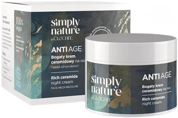 Крем для лица Clochee Simply Nature ночной с церамидами 50 мл