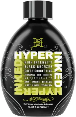 Бронзатор для солярия Ed Hardy Hyper Inked Black экстра-тёмный с антиоксидантами 400 мл