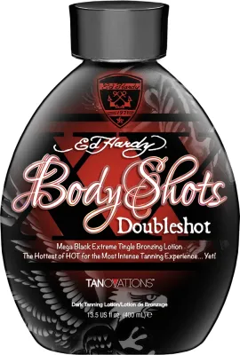 Бронзатор для солярия Ed Hardy Body Shots Doubleshot Black Tingle разогревающий 400 мл