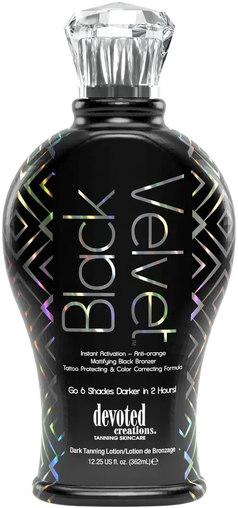 Бронзатор для солярия Devoted Creations Black Velvet матирующий тёмный 360 мл