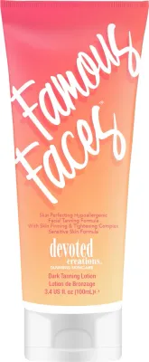 Лосьон для загара в солярии Devoted Creations Famous Faces для лица без бронзаторов 100 мл