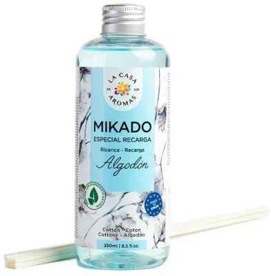 Наполнитель для аромадиффузора La Casa de Los Aromas Mikado Algodon Refill хлопок, сменный, 250 мл