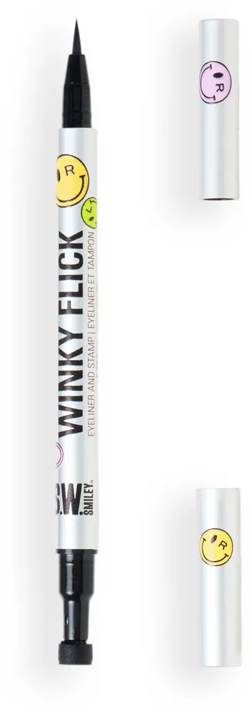 Подводка для глаз Makeup Revolution x S.W.Smiley Winky Flick Double-Ended Eyeliner двусторонняя, с фетровым наконечником, 1 мл