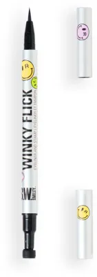 Подводка для глаз Makeup Revolution x S.W.Smiley Winky Flick Double-Ended Eyeliner двусторонняя, с фетровым наконечником, 1 мл