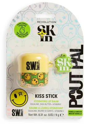 Бальзам для губ Makeup Revolution x S.W.Smiley Pout Pal Kiss Stick увлажняющий, с ванильным ароматом, 9 г