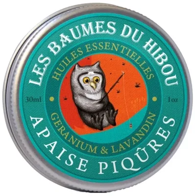 Les Baumes Du Hibou Geranium & Lavandin бальзам для кожи с геранью и лавандином, 30 мл
