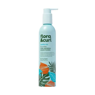 Кондиционер для вьющихся волос с кокосом и мятой Flora & Curl Soothe Me Coconut Mint Curl Refresh Conditioner, 300 мл