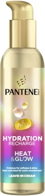 Крем для волос Pantene Pro-V Hydration Recharge термозащитный несмываемый, увлажнение сухих и повреждённых, с пантенолом, 135 мл