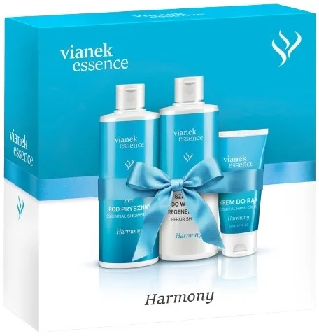 Набор для тела Vianek Essence Harmony гель для душа шампунь и крем для рук с растительными протеинами 400+300+50 мл