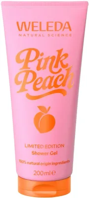 Освежающий гель для душа Weleda Pink Peach с персиком, апельсином и жасмином, 200 мл