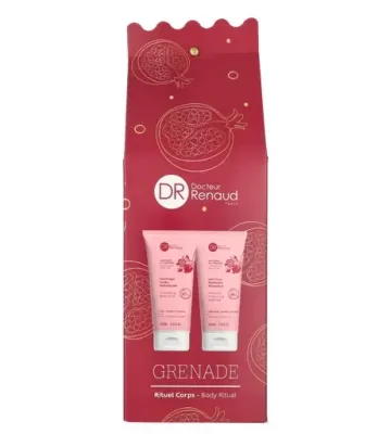 Dr Renaud Dr. Renaud Grenade Body Ritual Set (b/scrub/200 мл + b/milk/200 мл) * - Набор Dr. Renaud Grenade скраб для тела 200 мл и молочко для тела 200 мл с гранатом