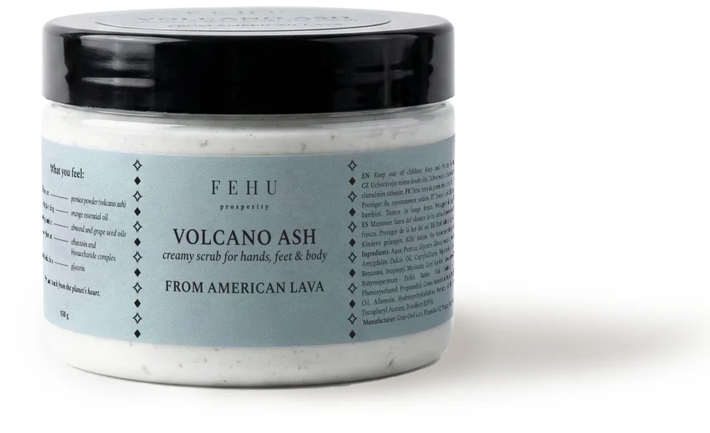 Fehu Fehu Volcano Ash Body Scrub - Скраб для тела с вулканическим пеплом, 150 г