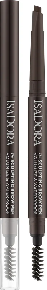 Карандаш для бровей IsaDora Sculpting Brow Pen автоматический, с треугольным стержнем, 0,2 г, оттенок 02 - Dark Brown
