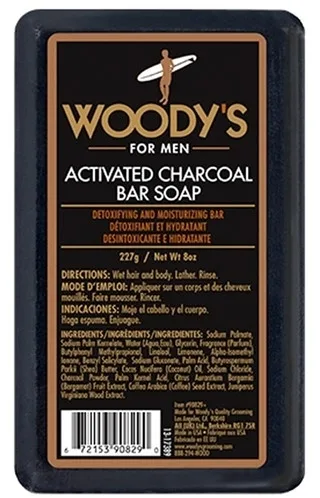 Мыло с активированным углём Woody's Activated Charcoal, 227 г