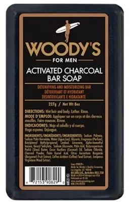 Мыло с активированным углём Woody's Activated Charcoal, 227 г