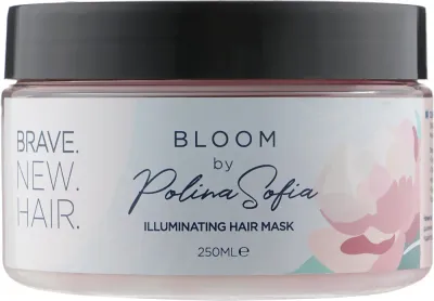 Маска для блеска волос Brave New Hair Bloom, провитамин B5, масло арганы и кокоса, экстракт каштана, для всех типов волос, 250 мл