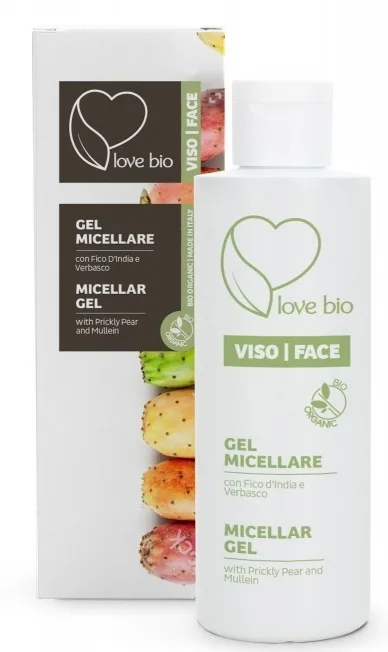 Мицеллярный гель для умывания лица Bema Cosmetici Love Bio с экстрактом опунции ромашкой и гамамелисом 50 мл