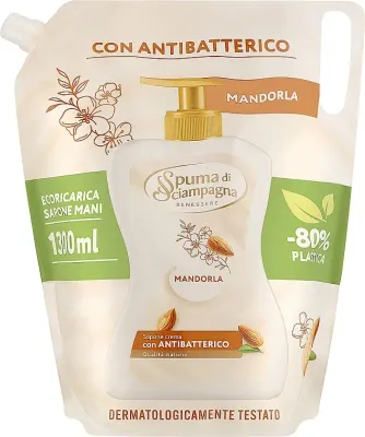 Мыло-крем жидкое Spuma di Sciampagna Almond-Shea, сменный блок-дойпак, 1300 мл
