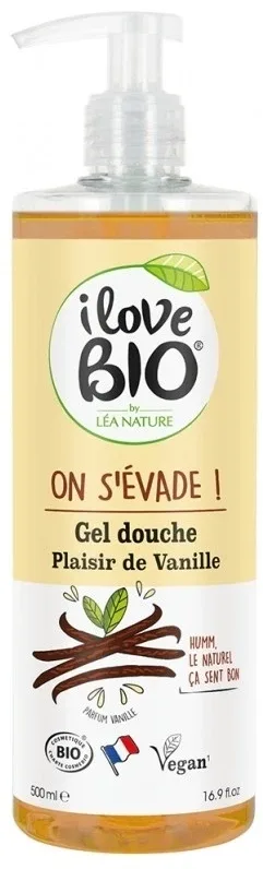 Гель для душа I Love Bio Ваниль, с дозатором, отшелушивающий, 500 мл