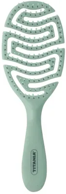 Щётка для волос Titania Flex Brush ультрагибкая, из переработанного пластика, 24 см, зелёная