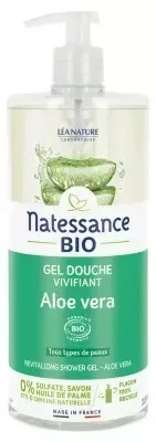 Гель для душа Natessance с алоэ вера, для чувствительной кожи, 1000 мл