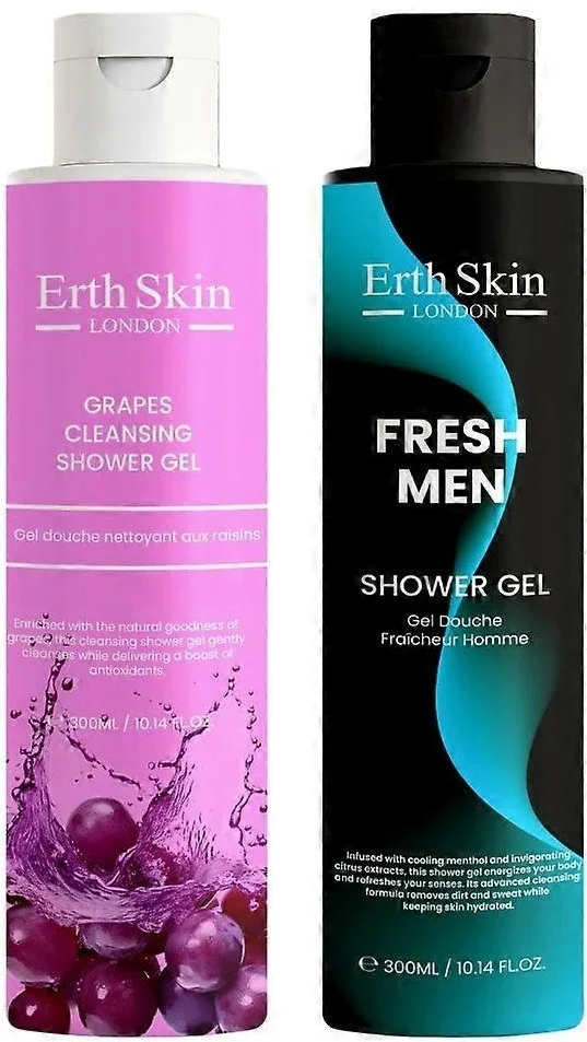 Мужской набор ErthSkin London виноградный гель для душа 300 мл и гель для душа Fresh Men 300 мл