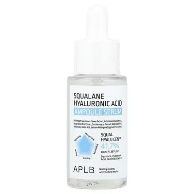 Сыворотка для лица APLB Squalane Hyaluronic Acid Ampoule увлажняющая, с скваланом и гиалуроновой кислотой, 40 мл