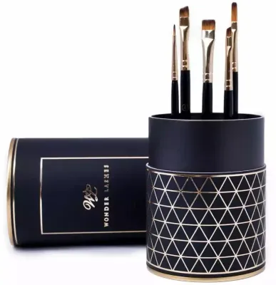 Набор кистей для бровей в тубусе Wonder Lashes 5 Piece Brush Set из 5 предметов