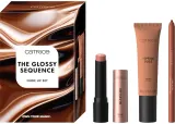 Набор для макияжа губ Catrice The Glossy Sequence Nude бальзам с пептидами блеск-стик и карандаш нюдовые оттенки — фото 1