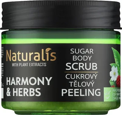 Naturalis Naturalis Sugar Body Scrub - Сахарный скраб для тела Harmony & Herbs с шалфеем и малиной, 250 г