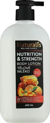Naturalis Nutrition & Strength Body Lotion питательный бальзам для тела с абрикосовым маслом и мёдом, 400 мл