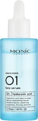 Сыворотка для лица Monic Beauty Skin Code 01 увлажняющая, с гиалуроновой кислотой и пантенолом, 50 мл