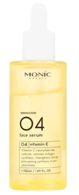 Сыворотка для лица Monic Beauty Skin Code 04 осветляющая, с витамином C и ниацинамидом, 50 мл