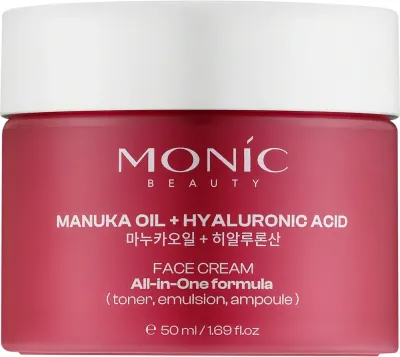 Крем для лица Monic Beauty All-in-One с маслом мануки и гиалуроновой кислотой 50 мл