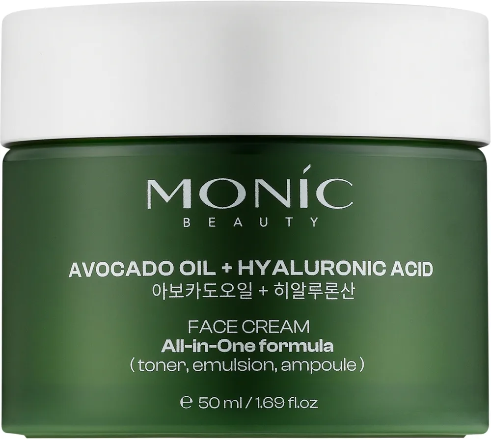 Крем для лица Monic Beauty All-in-One с маслом авокадо и гиалуроновой кислотой 50 мл