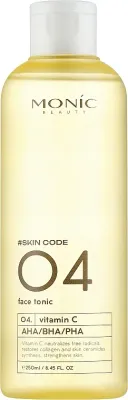 Тоник для лица Monic Beauty Skin Code 04 Vitamin C освежающий, с витамином C, 250 мл