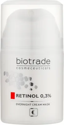 Ночная антивозрастная маска-крем для лица Biotrade с ретинолом 0,3% и HPR, 50 мл, Болгария