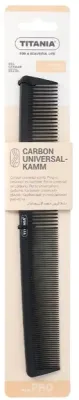 Гребень для волос Titania Carbon Universal Comb 1801/C карбоновый, чёрный, 22,5 см