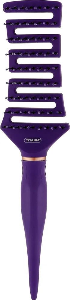 Щётка для волос Titania Flex 1357 ультрагибкая, для расчёсывания, фиолетовая