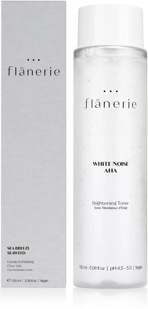 Обновляющий тоник для лица Flanerie White Noise AHA Glow с гликолевой кислотой и ромашкой, 150 мл