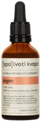 Масло для тела лица и волос Spalvoti Kvapai аргановое нерафинированное холодный отжим 50 мл