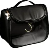 Косметичка органайзер Inter-Vion Glam Black 498548 большая черная с крючком 22,5х18,5х12 см — фото 3