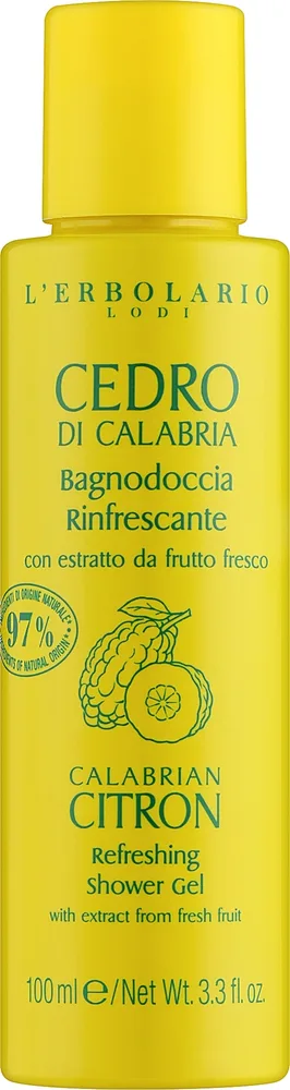 Освежающий гель для душа L'Erbolario Calabrian Citron с цитроном, 100 мл