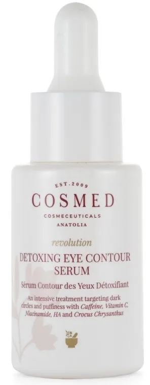 Сыворотка для области вокруг глаз Cosmed Revolution Detoxing с кофеином витамином C и пантенолом 15 мл