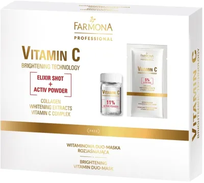 Осветляющая дуо-маска для лица с витамином C Farmona Professional Vitamin C Brightening Vitamin Duo-Mask