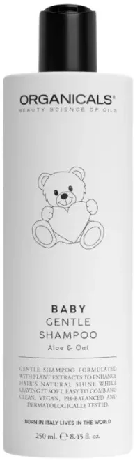 Шампунь для волос детский Organicals Baby Gentle Shampoo для чувствительной кожи головы, растительный, 250 мл