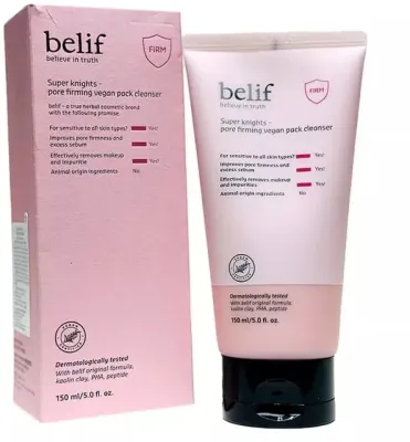 Гель для умывания Belif Super Knights Pore Firming Vegan Pack Cleanser очищающий, сужающий поры, 150 мл