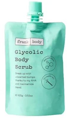 Frank Body Frank Body Glycolic Body Scrub Travel Size - Гликолевый скраб для тела с AHA-кислотами, дорожный формат, 100 г